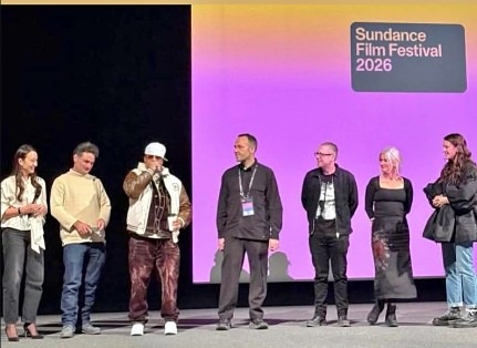 Shabazz The Disciple on stage at Sundance Film Festival 2026